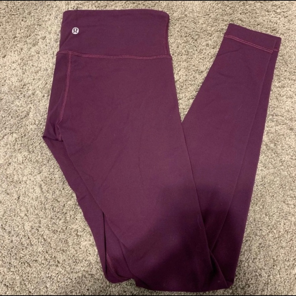 lululemon maroon leggings